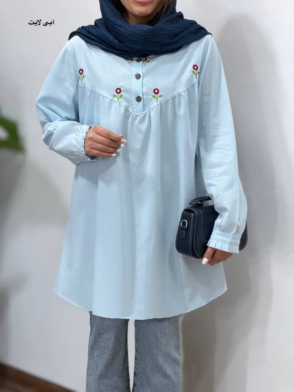 مانتو لینن گلدوزی آیسو امینه